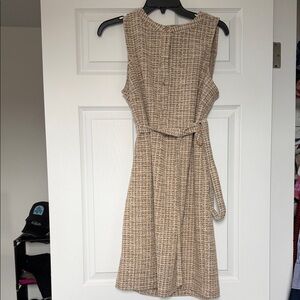 Ann Taylor Beige Textured Midi Dress